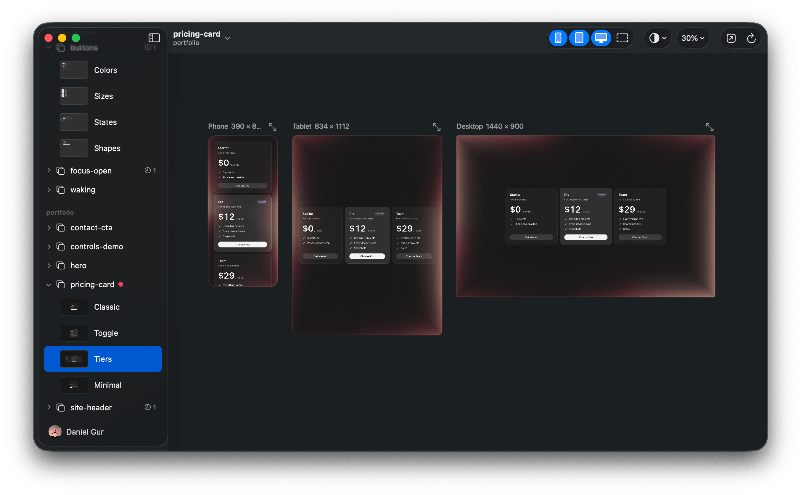 A soft light glowing inside the phone, tablet and desktop frames of the take the agent is editing